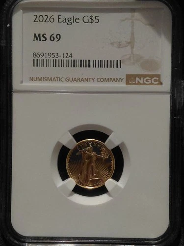 U.S. Mint American Eagle $5 Gold Coin 2026 NGC MS 69 8691953-124