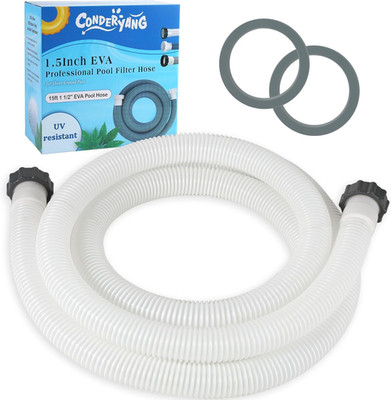 2026 Upgrade 15Ft 1 1/2'' Pool Hose for above Ground Pools 1.5'' EVA Pool Pump Rep