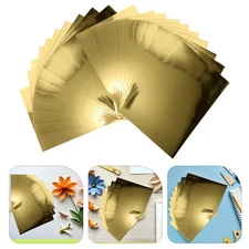  5 Packs Scrapbooking Paper Cardstock for Diy Projects Gold Tools