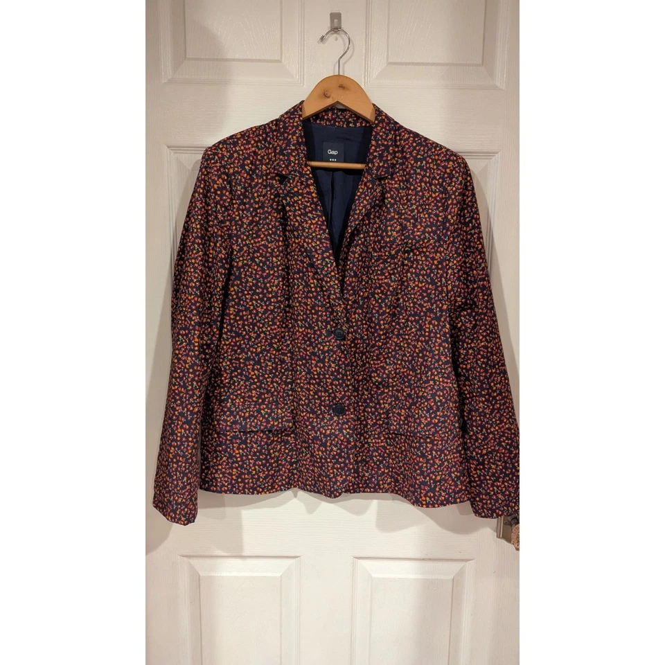 GAP 花卉印花西装外套职业办公室商务休闲工作服 — 第 2/4 张图片