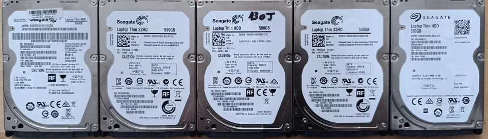 Lot 15 Disques dur SATA 2.5" 500Go Diverses Marques - Testés BONS - Photo 4/4