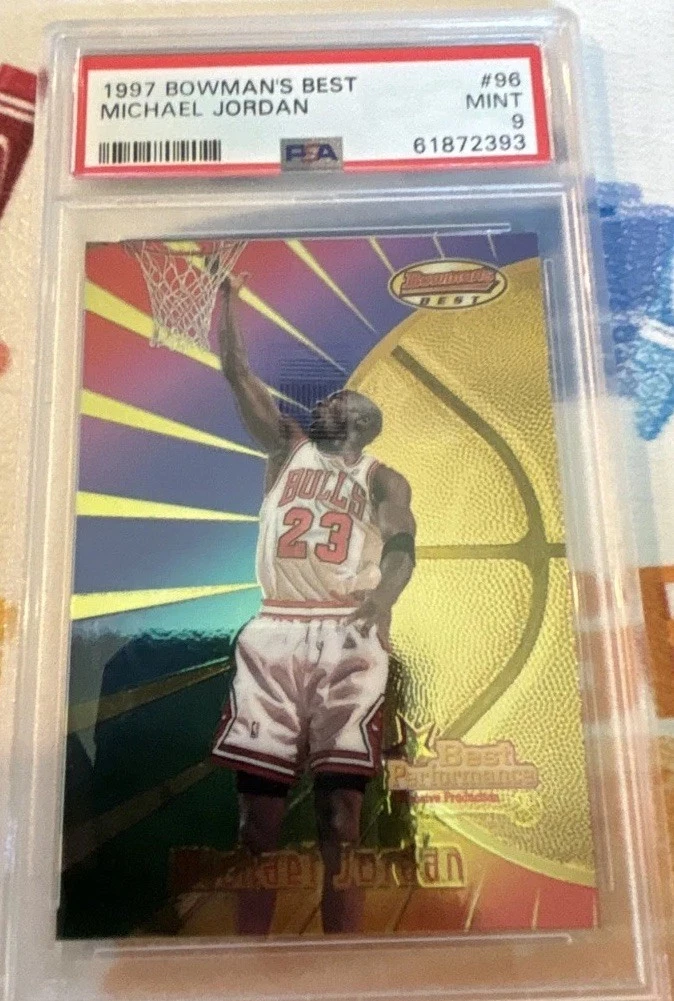 その他 PSA9 Bowman's Best Ref Michael Jordan Bowman Michael Jordan 9 Graded Basketball Sports Trading Cards
