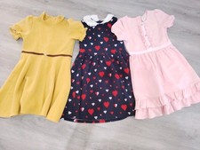 Janie And Jack Lot Dresses Size 12 Pink Yellow Blue C2 