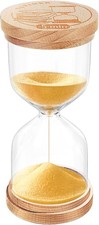 5 Minute Sand Timer, Wooden Hourglass Hour Glass Timer, Small Gold Sand Clock,Re
