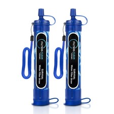 2 Filters-Clean Survival Water Filter Straw 0.1 Micron 4,000L Capacity