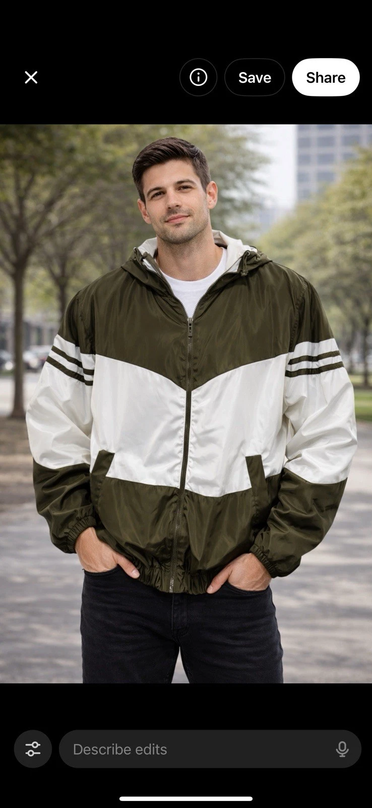 Novamen Men’s Hooded Windbreaker Jacket Size L Green &White Full Zip Lightweight
Opens in a new wind