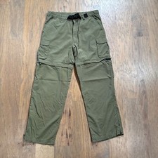 Vintage Boy Scouts Of America Pants Mens M Green Uniform Cargo Convertible Camp