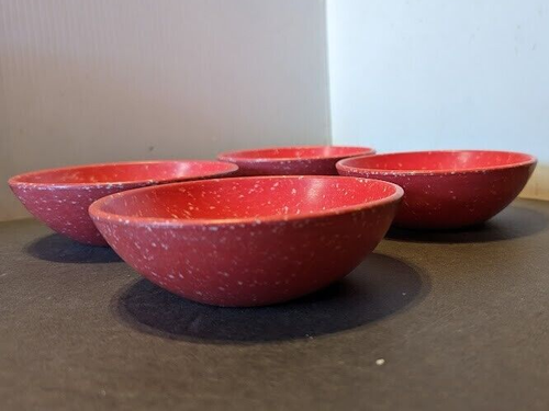 MCM ROSE PINK CONFETTI SET OF 4 MELMAC BOWLS VG USED CONDITION - 第 3/5 張圖片
