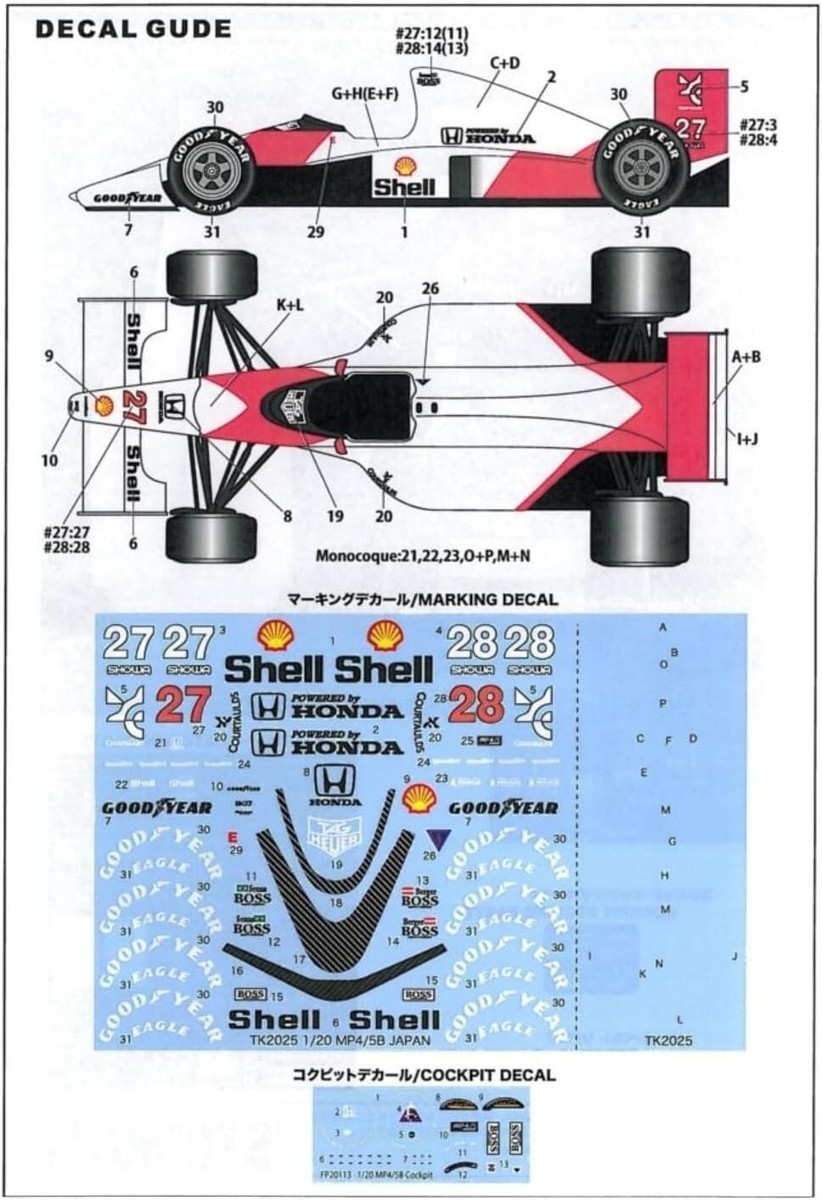 STUDIO27 1/20 Mclaren MP4/5B Japan GP 1990 Multimedia Kit from