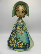 MID CENTURY SCULPTURE STATUE MEXICAN FOLK ART DOLL PAPER MACHE ALBELARDO RUIZ