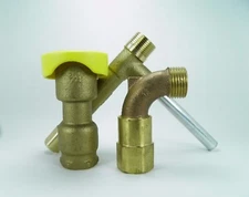 3/4" COMMERCIAL QUALITY BRASS QUICK COUPLER VALVE , MATCHING KEY AND HOSE SWIVEL