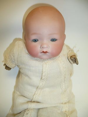 10'' German Dream Baby AM 341/8 Antique Blue Eyes Original Doll & Body 9'' Circ.