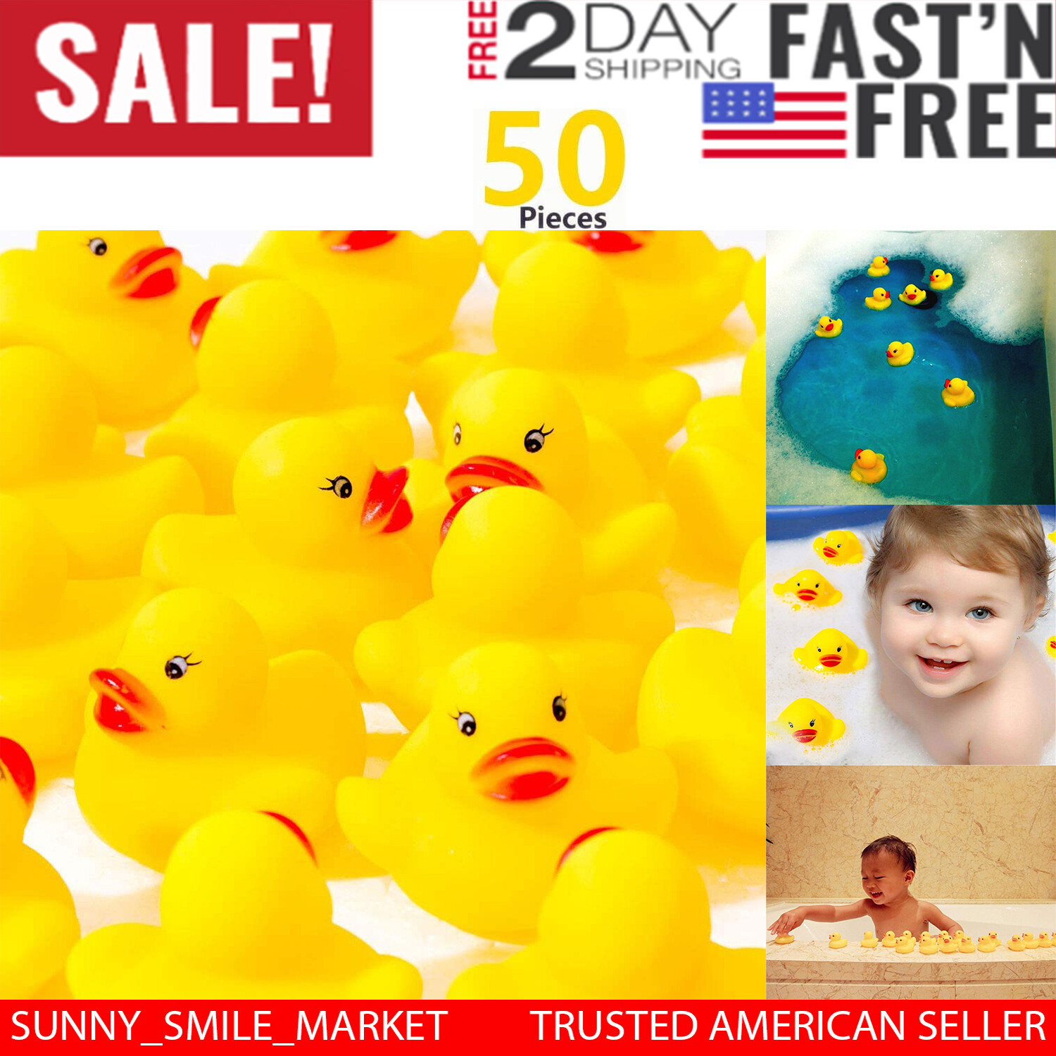 50 rubber ducks