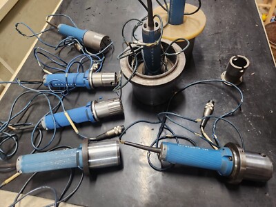 Lot Of 7 Marposs M1 Electron Bore Gauges + 1 Bore Cap Size