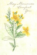 With Sympathy Loss Yellow Flower Flowers Botanical Theme Hallmark Card