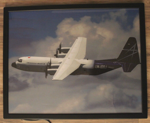 Lockheed Martin LM-100J #N5103D 30"x24" Photo in Snap Front BACKLIT LED Frame
