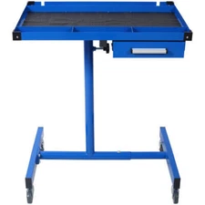 Heavy Duty Adjustable Work Table Bench With Drawer 220 lbs Rolling Tool Cart