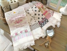 CLAYRE & EEF Gäste Handtuch GÄSTETUCH 66x40 Baumwolle mehrfarbig Shabby Landhaus