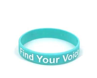 Find Your Voice Silicon Armband  100% Verträglich Silikonarmband Motivation 