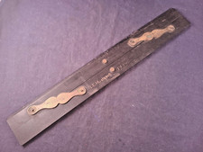 Vintage Ebony & Brass 18" Parallel Rule Navigational