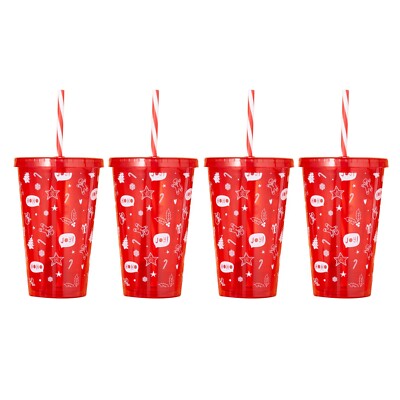 Kinder Sipper Trinkflasche mit Strohhalm Weihnachten 500ml Trinkflasche Tiny To Tots