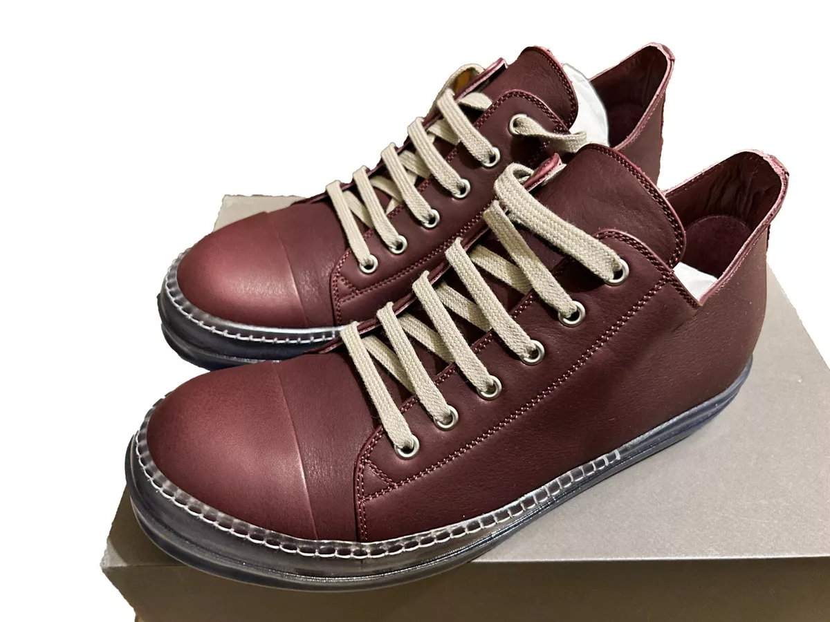 Rick owens ramone canvas brown transparent sole Drkshdw Leather size EU 41 / 8