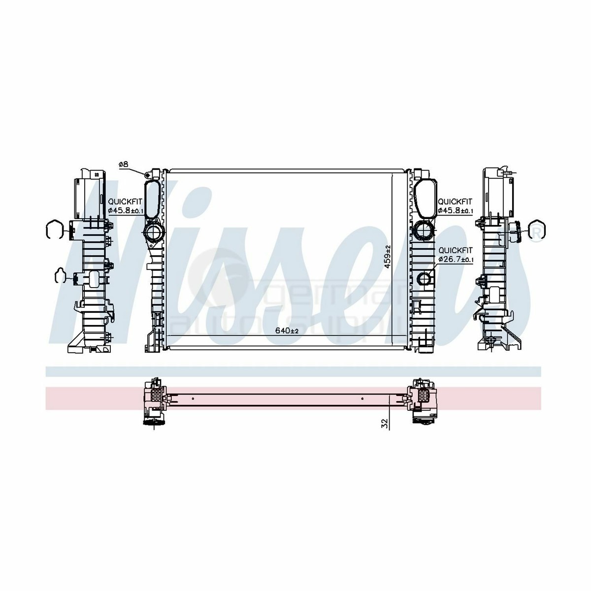 Nissens Radiator Front 67102A 2115003402 for Mercedes MB | eBay