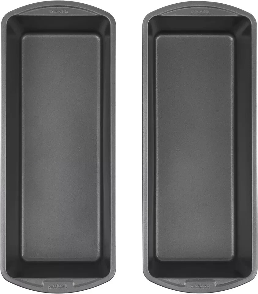 Good Cook Set of 2 Extra Large 13'' X 5'' Nonstick Steel Bread Loaf Pan