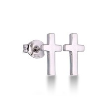 Plain Small Cross 925 Sterling Silver Cross Earring Earrings Stud Studs S400