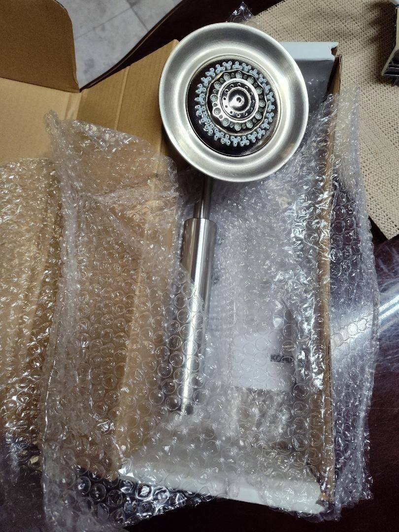9-KOHLER Symbol 4-Spray Setting Hand Held Shower Head in Bru