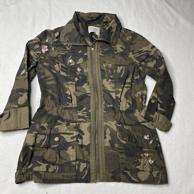 ASHLEY by 26 International Utility Collection Womens Green Camo Jacket Size  s