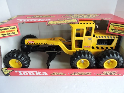 2001 VINTAGE Tonka Road Grader Yellow No. 92510 Pressed Steel NEW IN THE BOX