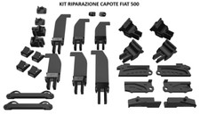 Kit completo riparazione capote fiat 500 Cabrio 28 guide tettuccio tettino 500c.