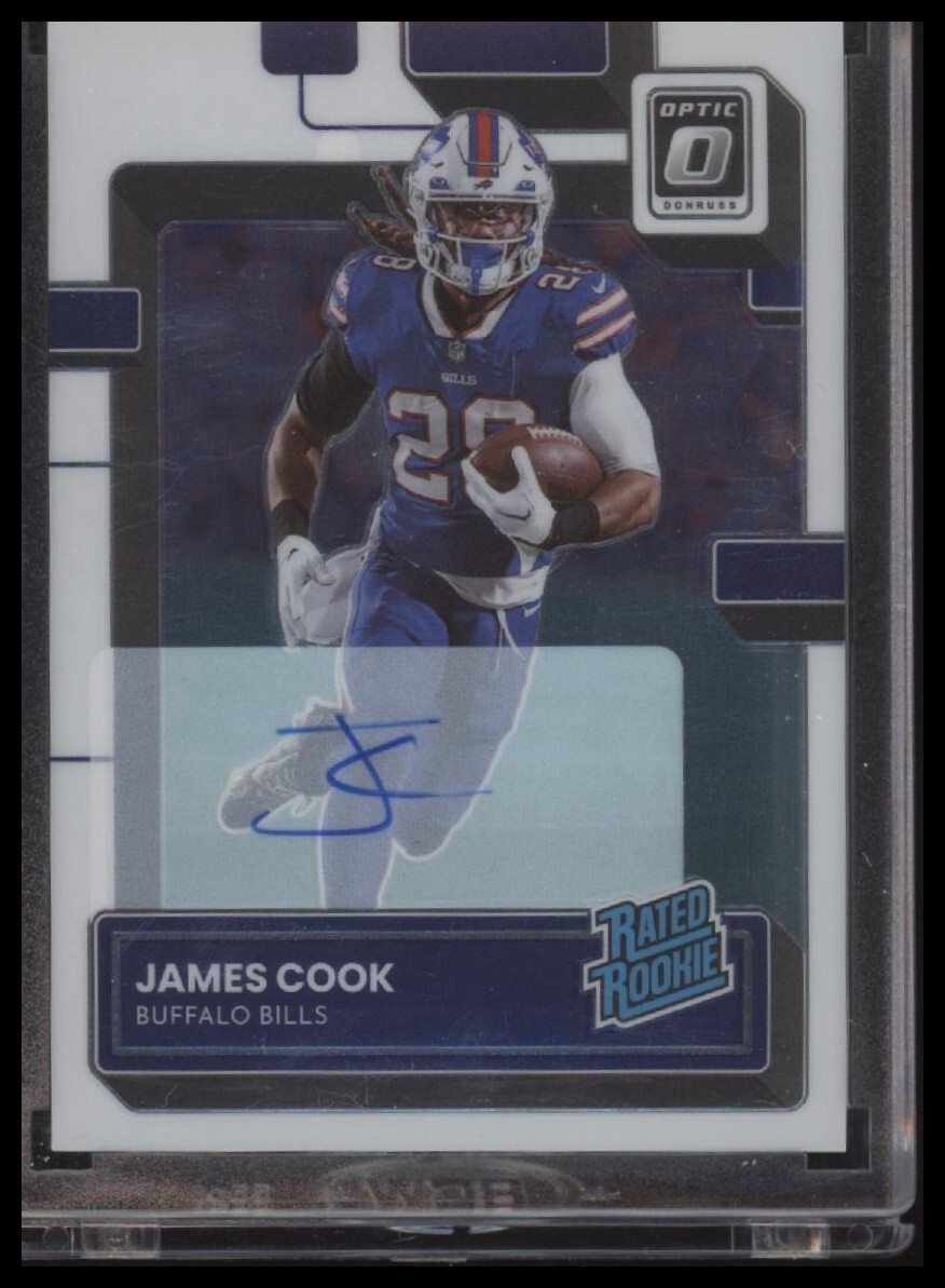 2022 PANINI OPTIC JAMES COOK RATED ROOKIE AUTO 43/150 #215