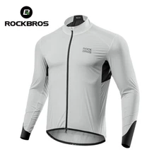 ROCKBROS Cycling Jersey Long Sleeves Breathable Windproof Unisex Bike Wind Coat