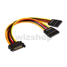 Cavo Sdoppiatore Alimentazione SATA S-ATA 15 pin da 1x SATA a 2x SATA adattatore
