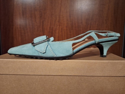 Scarpe decolte donna Italia CAR SHOES con scatola. Tg39,5. Turchese chiaro. Buone condizioni - Foto 2 di 9