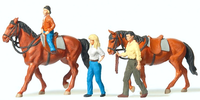 Preiser 10500 Hobbyreiter 5 Figuren H0 1:87 Handbemalt Neu+Ovp