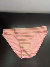 Aerie Women's Shine Rib Full Coverage Bikini Bottom Medium NWT pink black