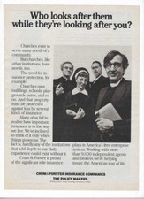 Crum & Forster Insurance Companies For Churches "The Policy Makers" 1978 Ad