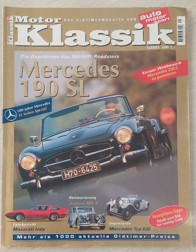 MotorKlassik 1/07: MERCEDES 190 SL, MASERATI INDY, JAGUAR MARK V, AUDI COUPÉ