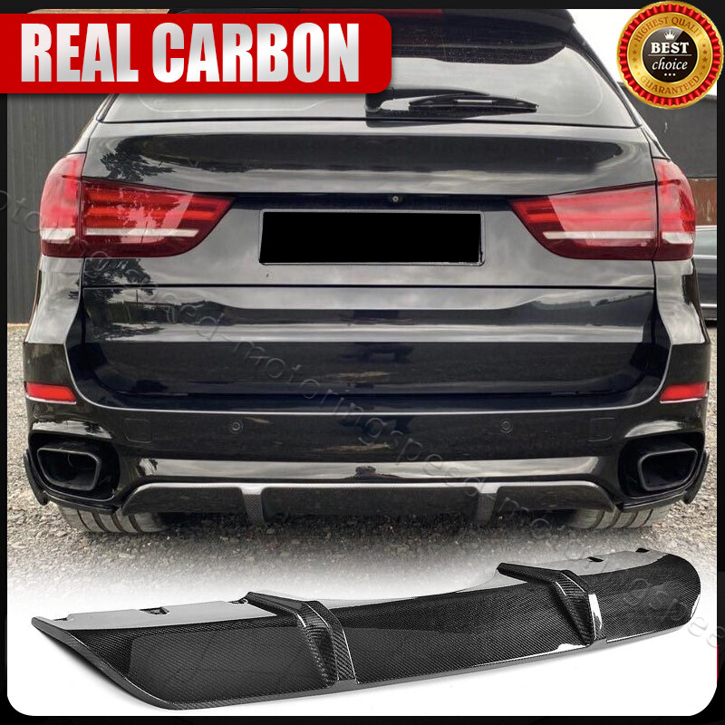 特価  F15 X5 カーボン リアディフューザー リアバンパーリップ Fits 14-18 BMW F15 X5 M SPORT REAL Carbon Fiber Rear Bumper Lip