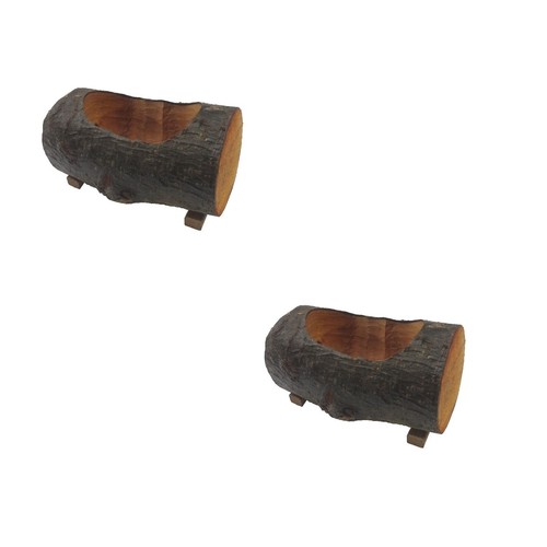 2 tronco albero cavo fioriera vaso rustico giardino fioriera scavato rustico - Foto 5 di 5