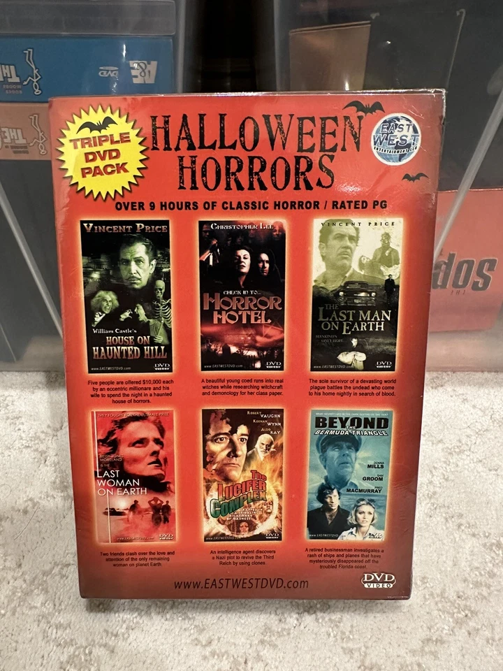 HALLOWEEN HORRORS 3 PACK DVD BOX SET, NEW AND SEALED 9 HOURS TRIPLE CLASSICS - Image 3 of 4