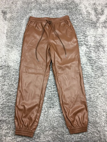 Pleather Jogger Pants Womens Size 
