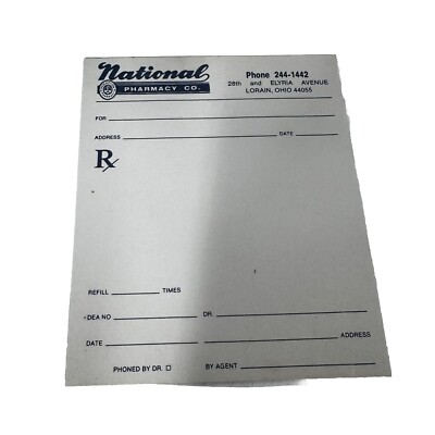40 Prescriptions Medical Pharmcy Rx 1900s Ephemera Paper Note Pad