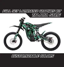 TALARIA STING Electric Black Stickerbomb Decals Stickers Skin Wrap Graphics Kit