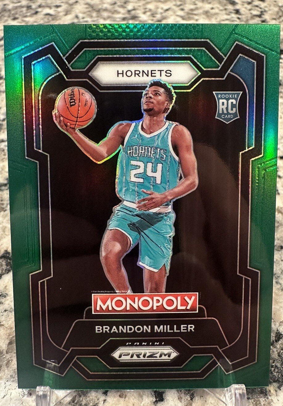 2023-24 Panini Prizm Monopoly Brandon Miller Green Prizm Rookie /24