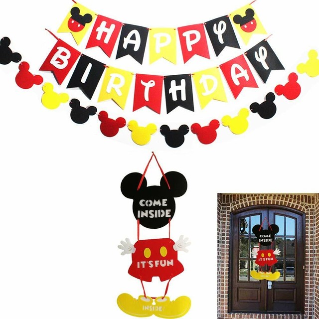 Animal Happy Birthday Banner Cartoon Garland Flags Banner Kids