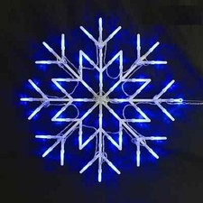 ADEPTNA Beautiful Super Bright Hanging 48 LED Snowflake Christmas Light ? Timer